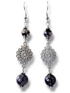 AW50 Kolczyki kamienie AGAT WĘŻOWY