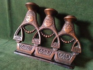 Stary świecznik z minionej epoki / design PRL-u.