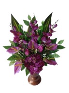 Wazon Cmentarz Anturium Hortensja Malina