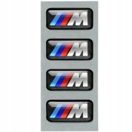 4 sztuki naklejka emblemat logo felgi BMW M pakiet 16x7 mm chrom