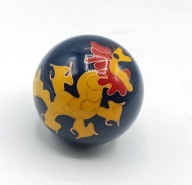 Kula ze smokiem Qigong bardzo ładna mosiężna lakierowana komórkowo