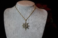 ŁAŃCUSZEK NASZYJNIK ZE STALI CHIRURGICZNEJ 316L POZŁACANY ZAWIESZKA