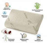 Poduszka ortopedyczna z włóknem bambusowym wsparcie szyi i komfortowy sen