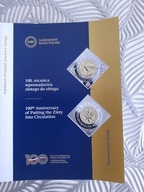 Folder do monety - 100 rocznica wprowadzenia złotego do obiegu - 2024 rok.