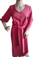 Sukienka elegancka na komunie, chrzciny plisowana ruda r. 40