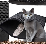 MATA WYCIERACZKA POD KUWETĘ DLA KOTA NA ŻWIREK PODKŁADKA DWUWARSTWOWA 50x40