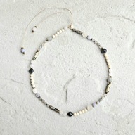 Naszyjnik N°20 | Kamień rzeczny, labradoryt