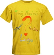Koszulka Z Własnym Nadrukiem Logiem Zdjęcie Grafiką Napisem Bawełniana 3XL