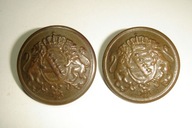 Saksonia - podoficerski guzik rangowy na kołnierz - 25 mm. - I wojna