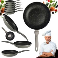 PATELNIA GRANITOWA INDUKCJA GAZ DO SMAŻENIA 18 CM NIEPRZYWIERAJĄCA