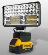 Lampa halogen DeWalt 18V 20V akumulator LED latarka mocna 90W 2x USB 8 cali