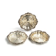 Zestaw 3 talerzyków CRC Carlstrom Szwecja platerowane NS lata 30 vintage