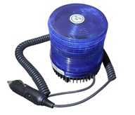 Lampa Ostrzegawcza Kogut Błyskowy Błyskowa 12V led diody magnes NIEBIESKA