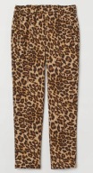 H & M cygaretki spodnie materiałowe panterka leopard zwierzęcy wzór mobwife