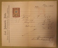 Lud. Dubowski, Biała, Skład towarów, KOZY - BIELSKO - BIAŁA 1898 r. ZNACZEK