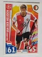 Karta topps match attax autograf Feyenoord Van Der Heijden Champions