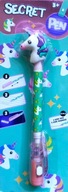 MAGICZNY NIEWIDZIALNY DŁUGOPIS Z LATARKĄ UV 2w1 JEDNOROŻEC