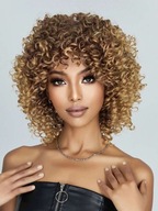 Peruka Afro Blond Ombre Damska Loki włosy kręcone Jak naturalne