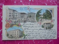 RACIBÓRZ RATIBOR RYBNIK WODZISŁAW RYNEK TARG ZAMEK KLASZTOR LITOGRAFIA