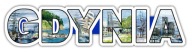 GDYNIA napis z widokami magnes na lodówkę 001