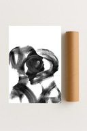 Plakat bez ramy 50x70cm Cienie umysłu Abstrakcja Mrok Sztuka Design