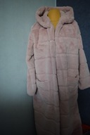 QIYE Oryginalne futerko z kapturem do kostek nowe cukierkowy róź_48