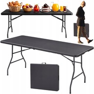 CZARNY STÓŁ OGRODOWY CATERINGOWY BANKIETOWY SKŁADANY OGRODOWY WALIZKA 180cm