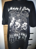 Garage moto Koszulka męska XL bawełna extra efektowny print T-isht