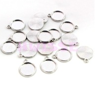 Baza medalionu na kaboszon 10mm Platynowy