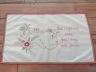 ŚLĄSKA RĘCZNIE WYKONANA HAFTOWANA MAKATKA KILIM 38x63 nr.8