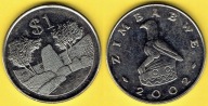 ZIMBABWE 1 DOLLAR 2002 r.