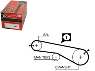 MITSUBOSHI 117504330 PASEK ROZRZĄDU /GATES 5257XS/ 65X12,7 WAŁEK BALANSOWY