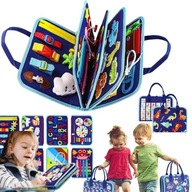 Tablica Manipulacyjna Sensoryczna dla Dzieci Miękka Edukacyjna Montessori