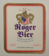 STARA ETYKIETA PIWO ROGER BIER BROWAR NAMYSŁÓW ROZLEWNIA GERPOL