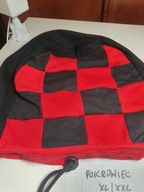 pokrowiec worek na kask narciarski XL/XXL czarny czerwony szachownica