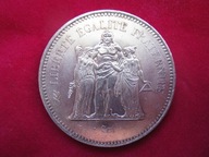 50 franków - 1976- Herkules - srebro - Gratis dostawa