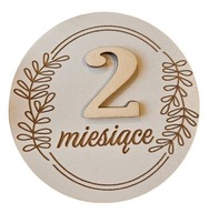 Tabliczki do zdjęć z miesiącami Grawer + Gratis tabliczka z imieniem