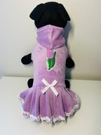 Słodka sukienka welurowa sukienka ubranko dla psa typu york S