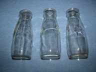 Butelki po śmietanie X 3 trzy sztuki stany bdb Butelki z okresu PRL
