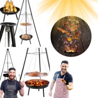 GRILL OGRODOWY WISZĄCY TRÓJNÓG Z PALENISKIEM 50 CM MALTEC CURRON
