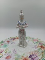 Tajlandia tańcząca kobieta - figurka z porcelany vintage - 21cm