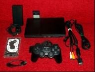 KONSOLA SONY PLAYSTATION 2 SLIM KARTA 8MB FMCB 500GB HDD 200 GIER PS1 PS2