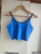 34 XS 36 S adidas niebieski krótki top sportowy biustonosz