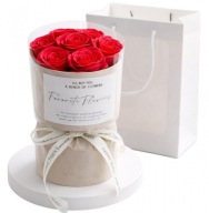 Flower box bukiet zapachowych kwiatów mydlanych w pudełku prezent róże