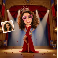 Karykatura A3 Prezent, urodziny, rocznica, ramka GRATIS