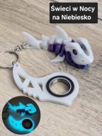 Breloczek Skeleton Shark + KeySpinner 3d - Brelok Druk3d fidget Keychain