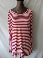 Bluzka w białe i czerwone paski - M/L
