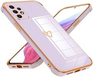 Samsung Galaxy A53 5G Liliowe złote etui TPU + 2x szkło H9 GLAMOUR GOLD
