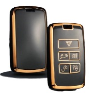 Czarno-złote etui na kluczyk LAND ROVER Discovery RANGE ROVER JAGUAR XE XF