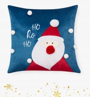 Poszewka Świąteczna z mikołajem welurowa dla dziecka z motywem zimowym 3D